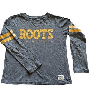 Roots Canada Athletics Boys T-Shirt 5-6 T Small Size Long Sleeve